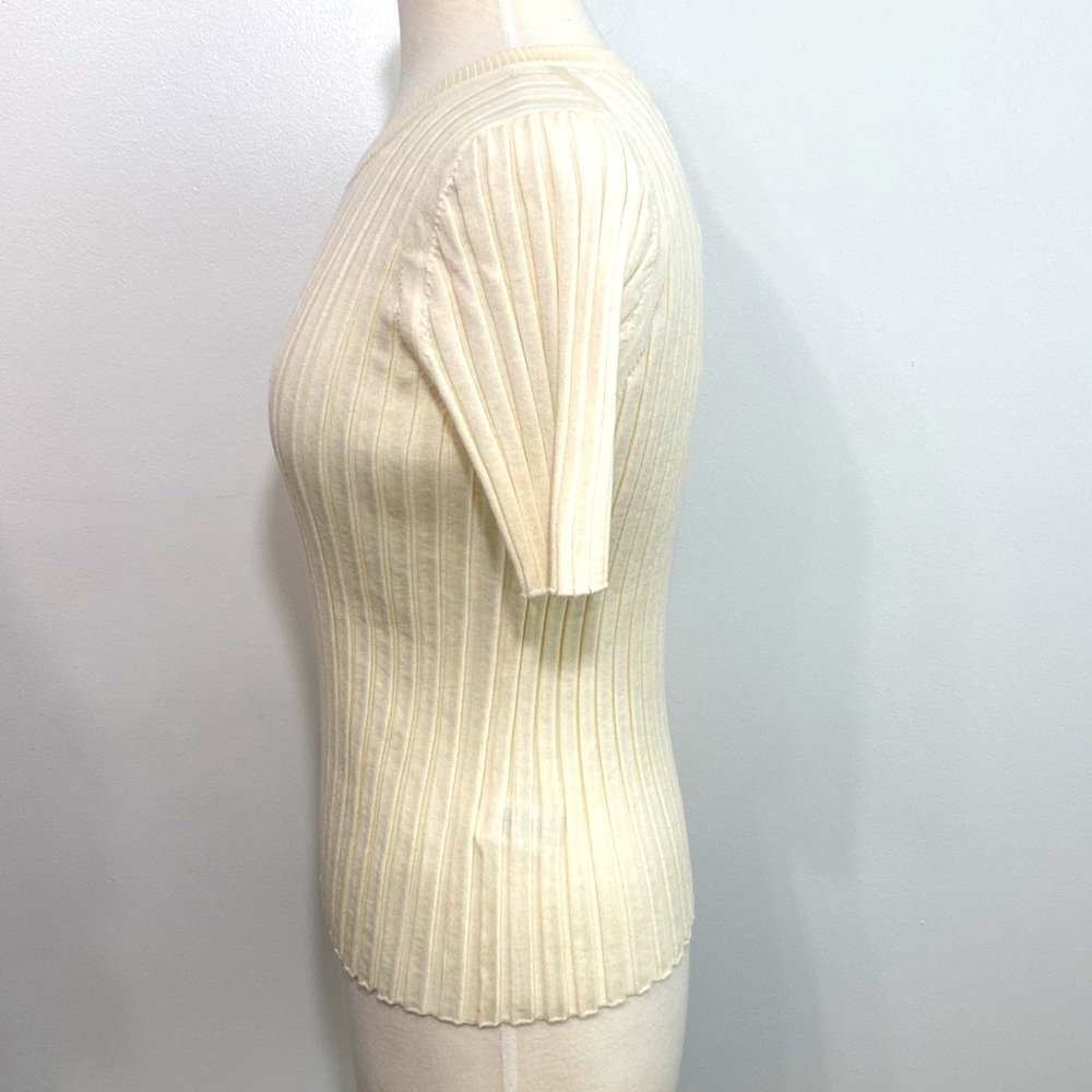 Helmut Lang Fine Ribbed Wool Crewneck Sweater Top Size Large - Picture 4 of 7